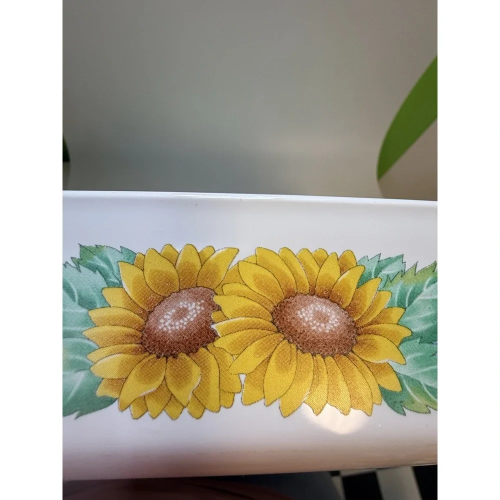 VTG CorningWare Sunsation Large Lasagna Pan Casserole Dish Grandmacore Sunflower